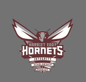 Harriet Eddy Hornets logo - Integrity - Scholarship - Service